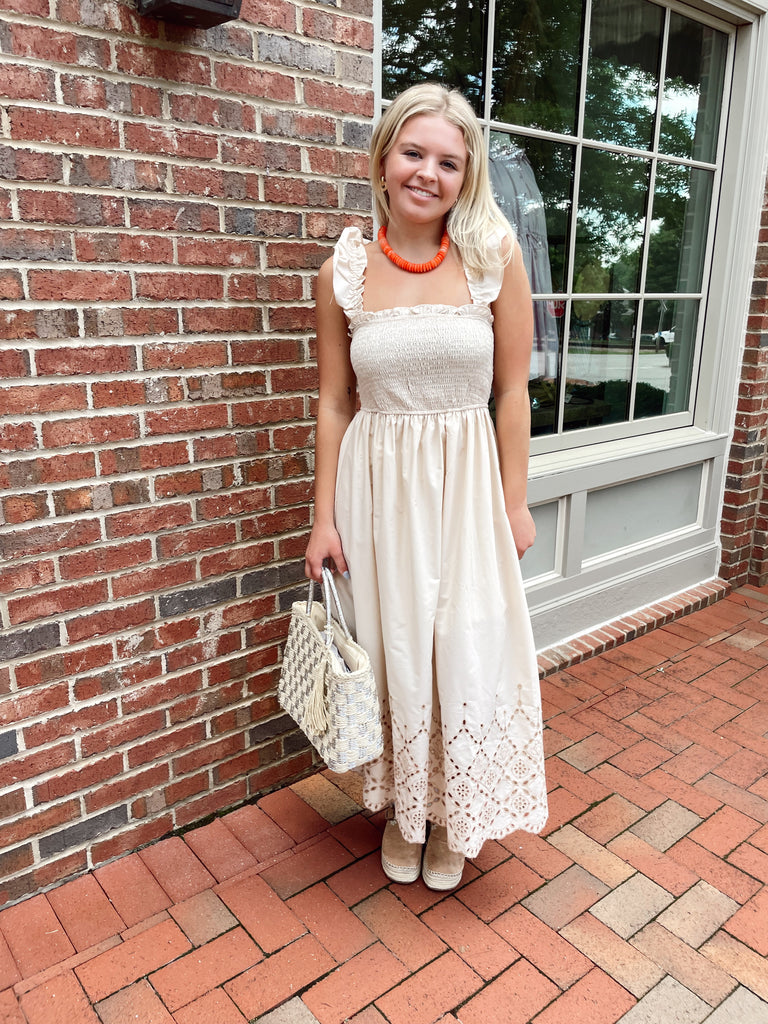 In the Garden Dress tan