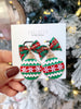 Ornament Bow Earrings in Green