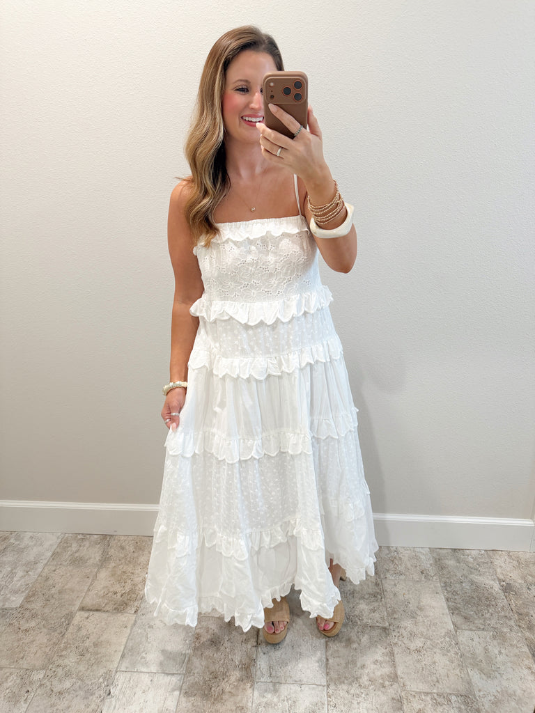 Boho Baby Dress in White