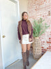 Statement Buttons Mini Skirt