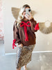 Presents & Bows Sweater in Brown