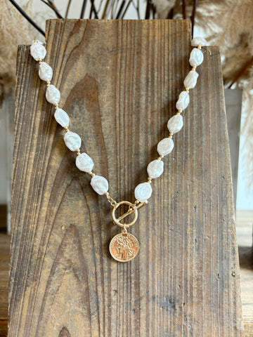 CZ Charm Disk Layered Necklace