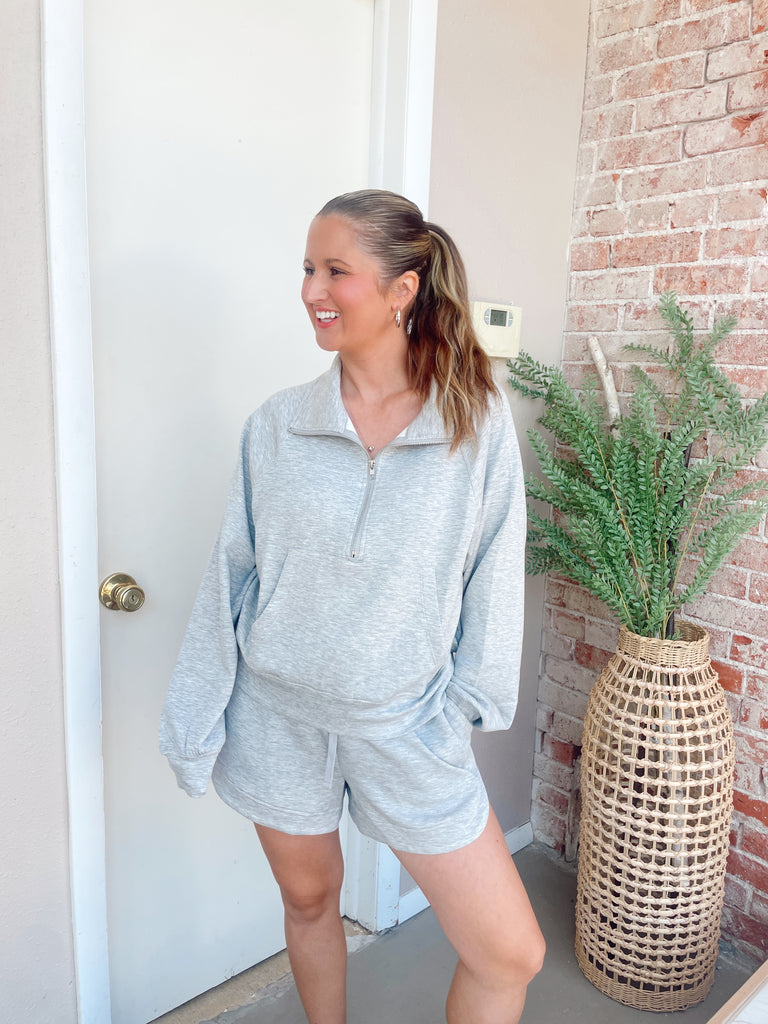 Lazy Days Set in Grey- Pullover