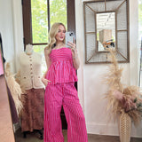 Harbor Breeze Set in Magenta- Bottoms