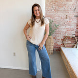 Wide Leg Medium Wash Jeans
