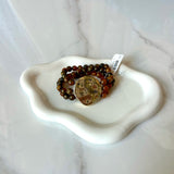 3 Layered & Accented Round Bracelet-Brown