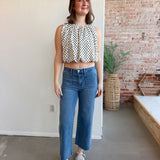 Wide Leg Medium Wash Jeans