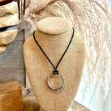 Rope Necklace- Black and Silver