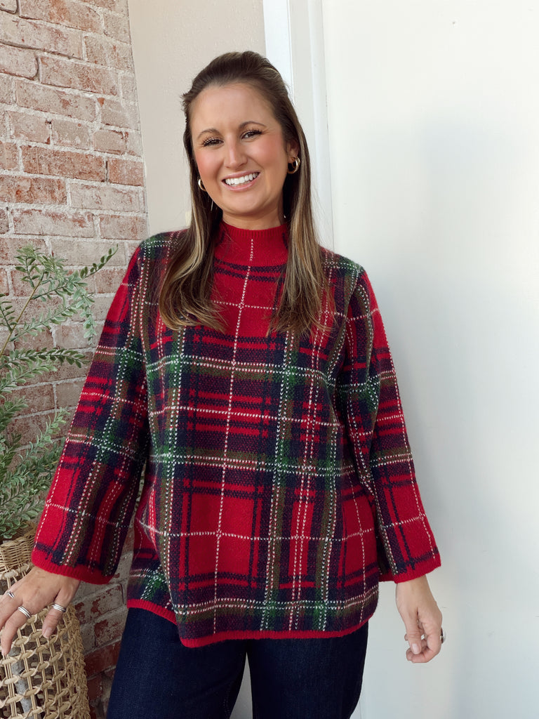 Wrapped Up Sweater in Red