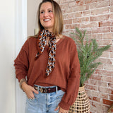 Simple Sarah Top in Burnt Sienna