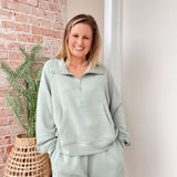 Lazy Days Set in Sage - Shorts