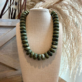 Green Marble Thick Necklace