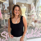 Studded Tank in Black