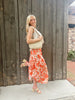 Coral Floral Maxi Skirt