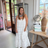 Coastal White Eyelet Maxi Dress