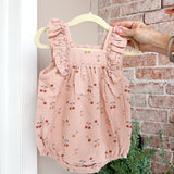 Quincy Mae Maya Romper Cherries