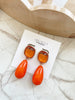 70s Style Earrings- Orange
