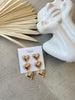 Triple Gold Heart Earrings