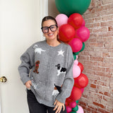 Dog Knit Sweater Cardigan
