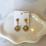 Shell Pearl Dangle Earrings