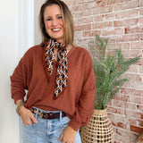 Simple Sarah Top in Burnt Sienna