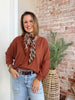 Simple Sarah Top in Burnt Sienna