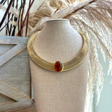 28mm Oval Dome Stone Omega Choker