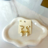 Acorn Shape Pearl Dangle Earrings