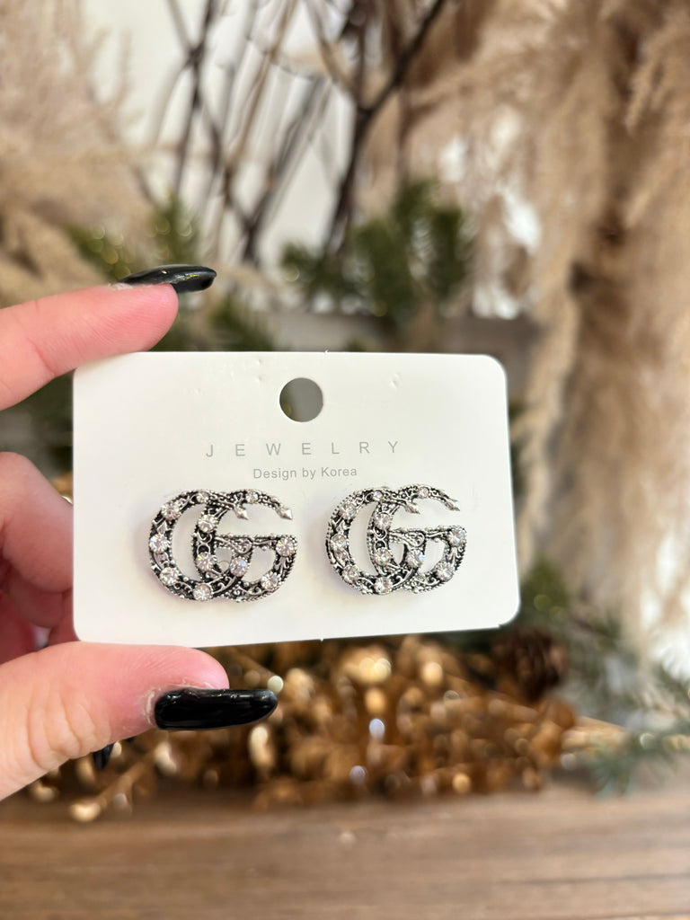Livin’ Lux Earrings Silver & Crystal G