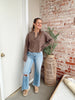 Simple for School Top in Brown