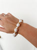 Pearl and Gold Chunky Bangle