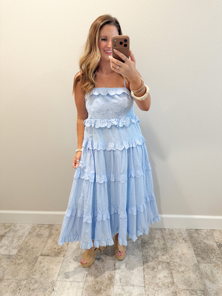 Boho Baby Dress in Blue