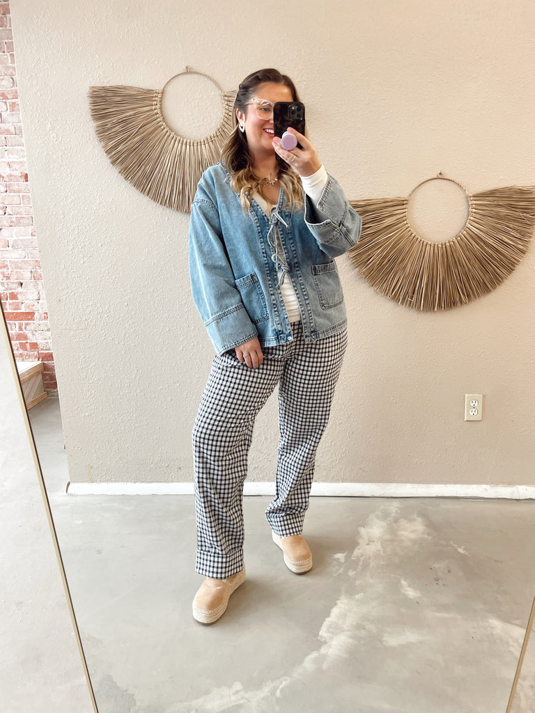 Working Woman Gingham Pants