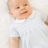 Benjamin Smocked Short Sleeve Bubble