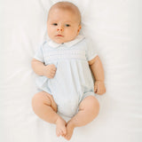 Benjamin Smocked Short Sleeve Bubble