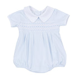 Benjamin Smocked Short Sleeve Bubble