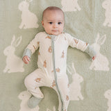 Bunny Ribbed Bamboo Zipper