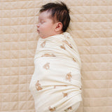 Bunny Ribbed Bamboo Stretch Swaddle