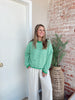 Spring Breeze Cardigan in Kelly Green Stripes