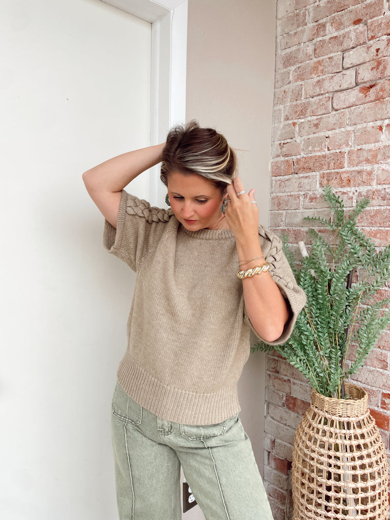 Braided Sweater Top