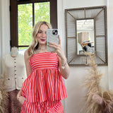 Harbor Breeze Set in Pink & Coral- Top