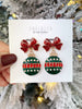 Ornament Earrings in Green