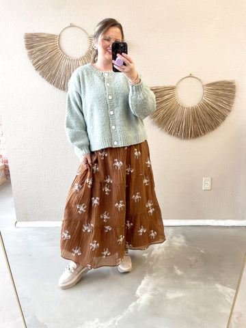 Leopard Midi Skirt