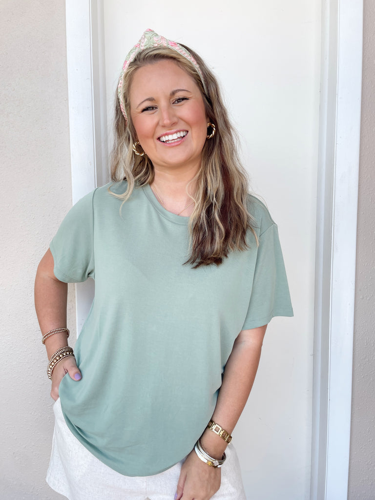 Jensie Top in Sage Green