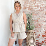 Sandy Stripes Set- Shorts