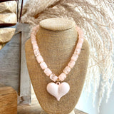 Bubble Heart PDT Beaded Necklace