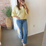 High Rise Crop Flare Jeans