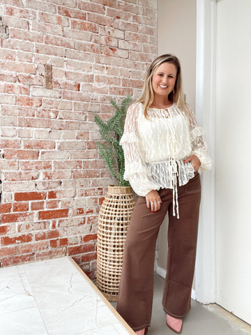 Lazy Days Set in Sage- Pullover