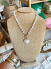 Pearl Toggle Heart Necklace