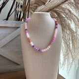 Pink/Purple Mini Beaded- Necklace